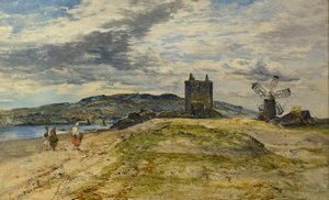 Broughty Kalesi, 1860 dolayları (panelde yağlı boya)