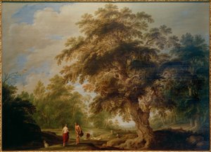 Apollo ile Cumaean Sibyl ile manzara by Alexander Keirncx