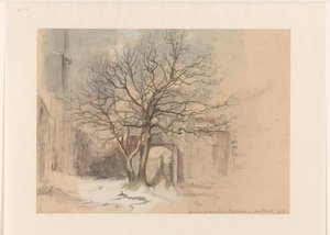 Kışın Maastricht'teki Sint Antoniusklooster Mahkemesi by Alexander Schaepkens