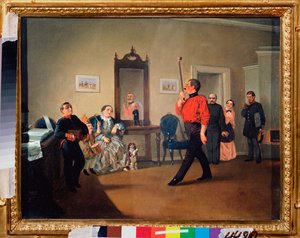 Barışçıl Marsomania - Alexander Vasilyevich Ustinov (1796-1868) tarafından resim, tuval üzerine yağma by Alexander Vasilyevich Ustinov