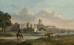 Batıdan Cardiff (tuval üzerine yağlıboya) by Alexander Wilson