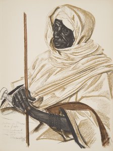 Afrika Çizimleri ve Tablolarından Birao Sultanı Aim Gabo, Citroen Center Afrique seferi sırasında idam edildi, ikinci Haardt Audouin-Dubreuil misyonu, pub. Paris, 1927 by Alexander Yakovlev