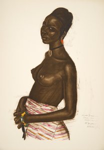 Arima Bossonou. Afrika Çizimleri ve Tablolarından Kanembou Kadını (NGuigmi), Citroen Center Afrique seferi sırasında idam edildi, ikinci Haardt Audouin-Dubreuil görevi, pub. Paris, 1927 (kolonya