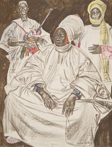 Afrika Çizimleri ve Tablolarından Zinder Sultanı Barma Mata, Citroen Center Afrique seferi sırasında idam edildi, ikinci Haardt Audouin-Dubreuil görevi, pub. Paris, 1927 by Alexander Yakovlev