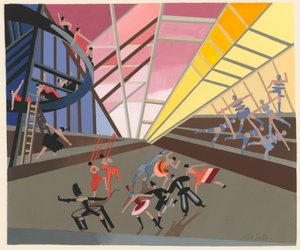 Décors de Théâtre portföyünden manzara tasarımı, 1930. by Alexandra Alexandrowna Exter