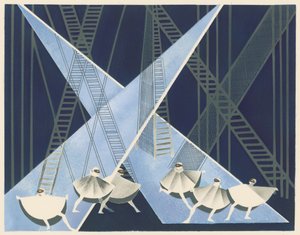 Décors de Théâtre portföyünden manzara tasarımı, 1930. by Alexandra Alexandrowna Exter