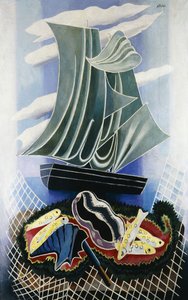 Bot; Le Bateau, 1936 dolayları (tuval üzerine yağlı boya) by Alexandra Alexandrowna Exter