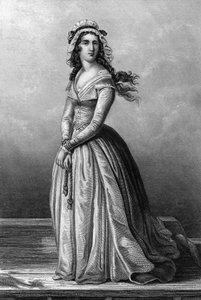Charlotte Corday (1768-1793) Fransız Devrimi sırasında jirondist, 13 Temmuz'da Jean Paul Marat'yı öldürdü. by Alexandre (after) Lacauchie