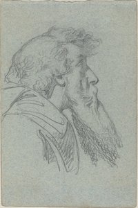 Yukarıya Bakan Sakallı Adam / Kollarını Yükseltmiş Pelerinli Figür by Alexandre Bida