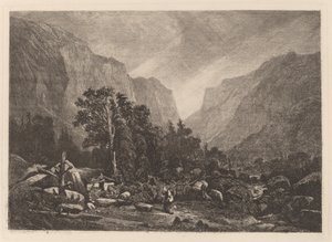Yıkılmış Bir Evin Yanındaki Çift by Alexandre Calame