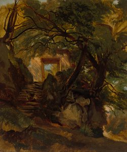 Villa Chigi di Ariccia Parkında Merdiven by Alexandre Calame
