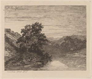 Nehir kenarındaki ağaçlar by Alexandre Calame