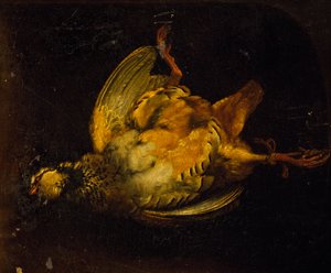 Keklik ile natürmort, resim Alexandre-Francois Desportes (1661-1743), Fransa by Alexandre Francois Desportes