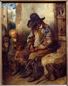 Tarifi ile bir dilenci Boyama Alexandre Gabriel Decamps (1803-1860) 1833 Sun. 0,41x0,32 m by Alexandre Gabriel Decamps