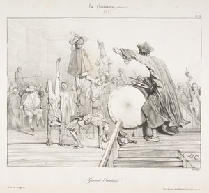 Büyük Süveterler!, La Caricature, 1823-60. by Alexandre Gabriel Decamps