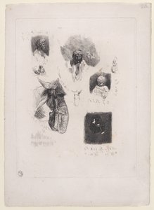 Eskiz Yaprağı, 1833-38. by Alexandre Gabriel Decamps