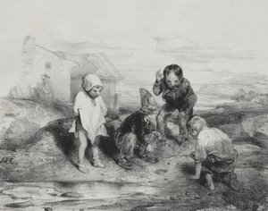Karar Veren Atış. by Alexandre Gabriel Decamps