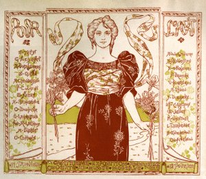 Brüksel'deki Art Nouveau sergisi, c. 1895-1897 (afiş) by Alexandre Hannotiau