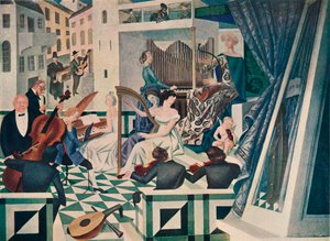 Özel Bir Evdeki Konser Odasındaki Duvar Dekorasyonundan Detay, c1927 by Alexandre Jacovleff