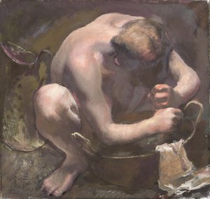 Saçını Yıkanan Model, 1929 (tuval üzerine tempera)