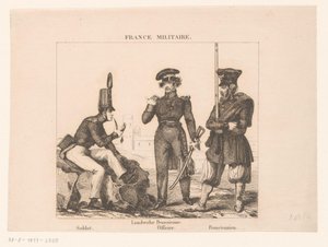 Üç Fransız askeri France Militaire (dizi başlığı) by Alexandre Lacauchie
