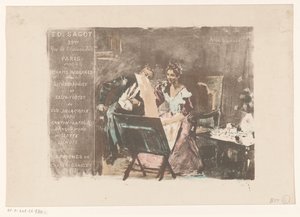 Paris'teki baskı satıcısı Edmond Sagot'un kartviziti by Alexandre Lunois