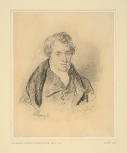 Richard Parkes Bonington'ın Portresi, c.1825-30 (dokuma kağıt üzerinde yumuşak grafit) by Alexandre Marie Colin