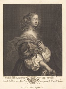 İsveç Kraliçesi Christina by Alexandre Tardieu after Sébastien Bourdon after Charles Auguste van den Berghe