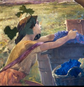 Tarım, sanayi ve ihracat alegorisini temsil eden duvar resmi by Alexandre de Riquer