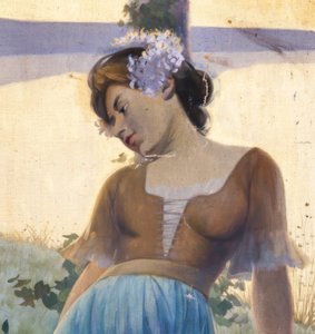 Tarım, sanayi ve ihracat alegorisini temsil eden duvar resmi by Alexandre de Riquer