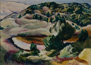 Korolkovskiye Yazlık. Tepelerdeki Gölet, 1918 by Alexei Ilyich Kravchenko