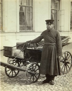 Bir arabacı. Albümin Fotoğrafı, Alexei Sergeevich Mazurin (1846
