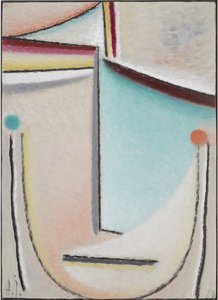 Soyut Kafa: Pembe-Açık Mavi, 1929 (karton üzerine yağlı boya)