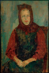 Bir kaput ile köylü kızı by Alexej von Jawlensky