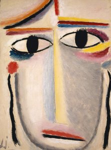 Kadın Baş, 1919-20 (karton üzerine yağlı boya) by Alexej von Jawlensky