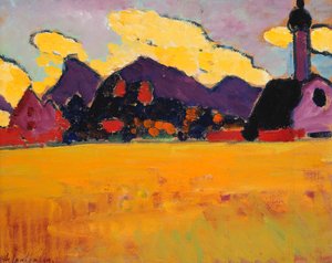 Murnau yakınlarındaki manzara; Murnau yakınlarındaki manzara, c.1910 by Alexej von Jawlensky