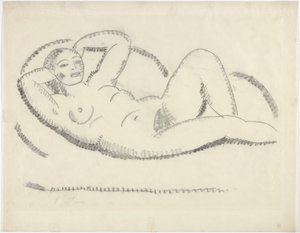 yaslanmış çıplak by Alexej von Jawlensky