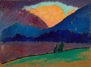 Murnau'da yaz akşamı by Alexej von Jawlensky