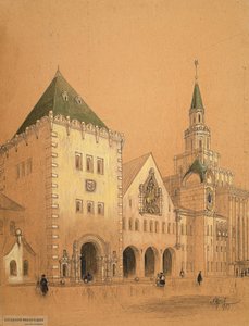 Moskova Kazansky tren istasyonu Projesi, 1913. by Alexey Viktorovich Shchusev