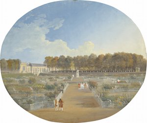 Passy'deki Hôtel de Valentinois'nın Sebze Bahçesi (keten üzerine grafit üzerine guaj) by Alexis Nicolas Perignon