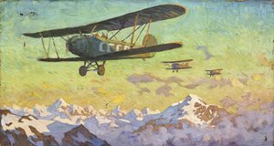Kafkas Dağları'nın Üstten Uçuşu by Alfons Konstantinovich Zhaba