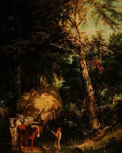 Dereyi geçmek (tuval üzerine yağlı boya) by Alfred Edward Chalon
