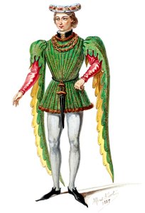 Halévy - La magicienne - Alfred Albert tarafından kostüm modelleri - 02. Seigneur, erkek koro (rötuşlanmış)
