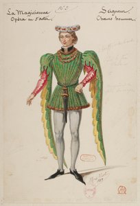 Halévy - La magicienne - Alfred Albert tarafından kostüm modelleri - 02. Seigneur, erkek korosu by Alfred Albert