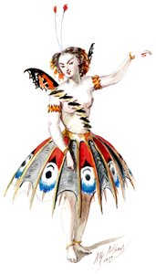 Halévy - La magicienne - Alfred Albert tarafından kostüm modelleri - 11. Papillon (rötuşlanmış) by Alfred Albert