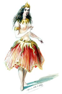 Halévy - La magicienne - Alfred Albert tarafından kostüm modelleri - 12. Salamandre (rötuşlanmış) by Alfred Albert