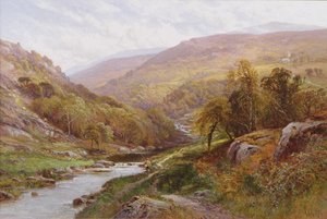 Highland Çayı Kenarında Bir Balıkçı