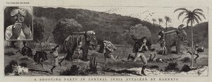 A Shooting Party in Central India attacked by Hornets  by Alfred Chantrey Corbould