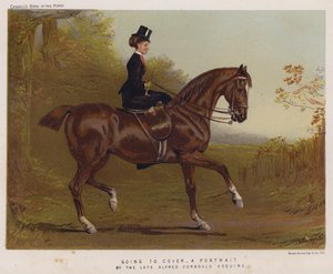 Örtüye Gitmek (renkli lito) by Alfred Chantrey Corbould