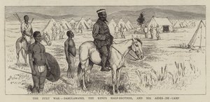 Zulu Savaşı, Dabulamanzi, Kralın Üvey Kardeşi ve Yardımcıları by Alfred Chantrey Corbould
